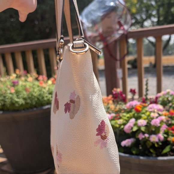 Coach Prarie Satchel Crossbody Bag Leather Floral Print Handbag - Picture 12 of 15